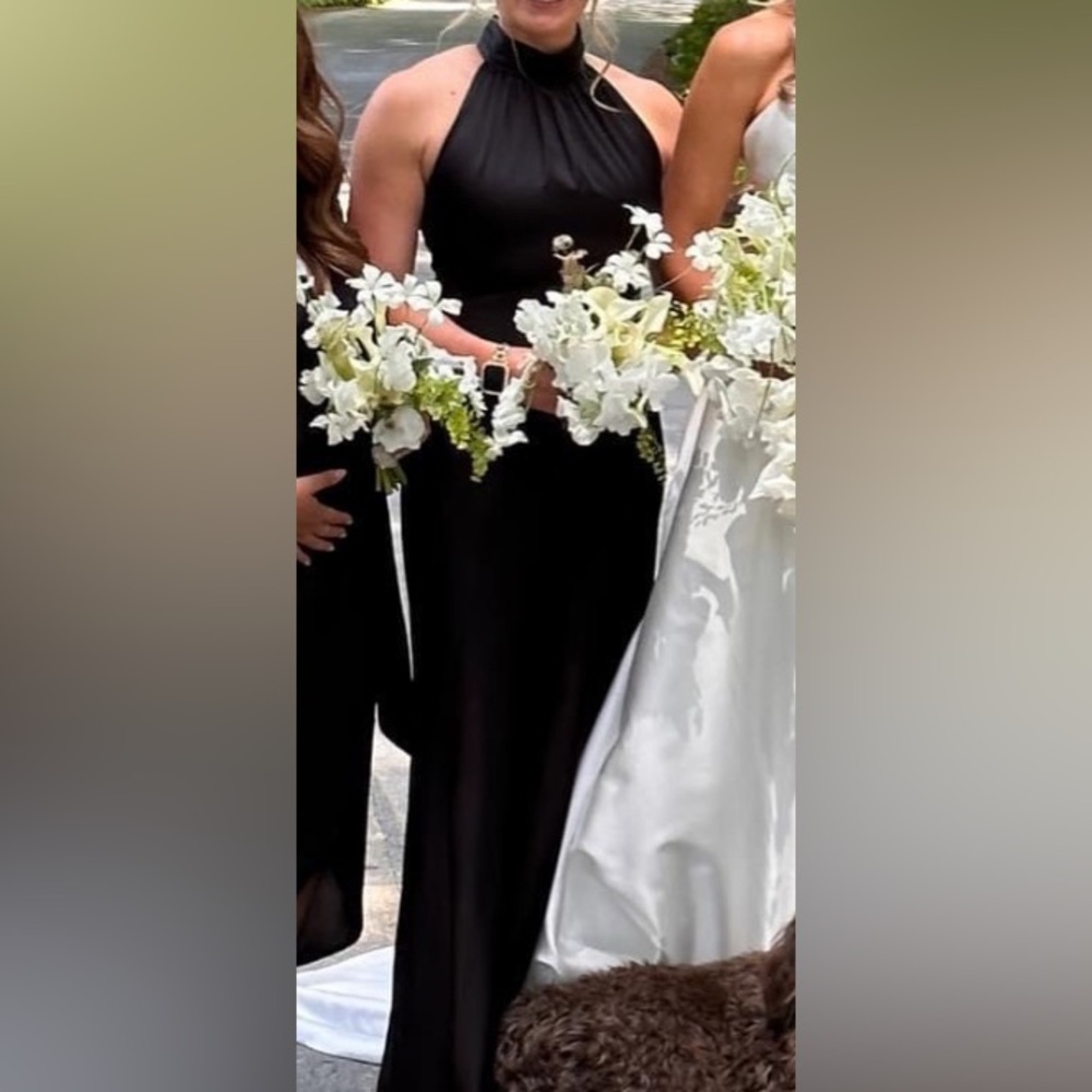 BHLDN Black Halter Sheath Dress for Wedding